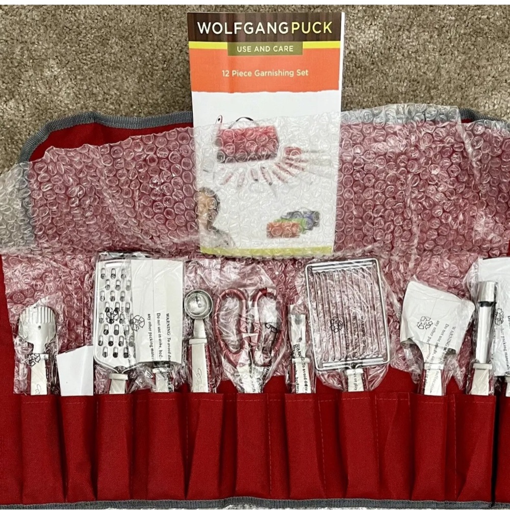 Wolfgang Puck 12 Piece Prep And Garnish Utensils Kitchen Set With Carry Bag